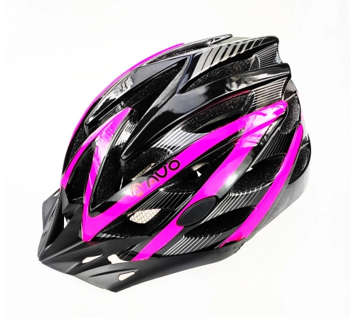 Cyklistická prilba AVO-20 čierna - ružová