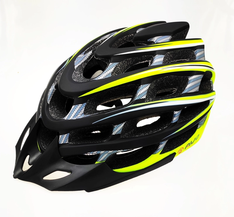 Cyklistická prilba AVO-41 carbon - čierno zelená 